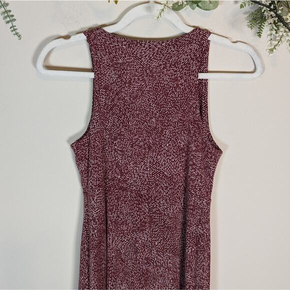 Athleta Santorini Soft Modal Mini Printed High Neck Dress in Cinnamon Woodblock - Picture 8 of 10
